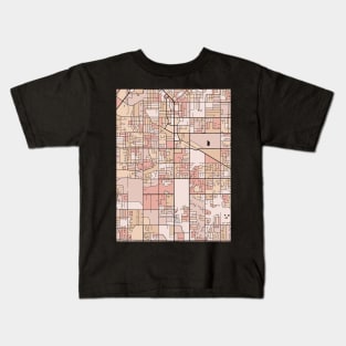 Surrey Map Pattern in Soft Pink Pastels Kids T-Shirt